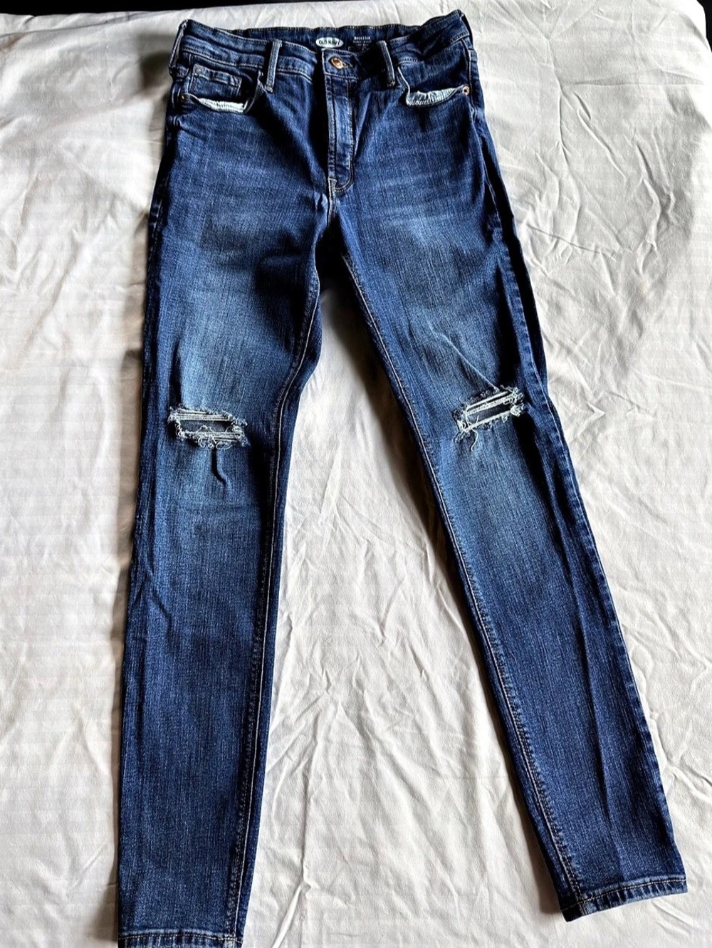 Old Navy Rockstar Super Skinny High Rise Secret Slim Pockets Jeans Women’s Blue
